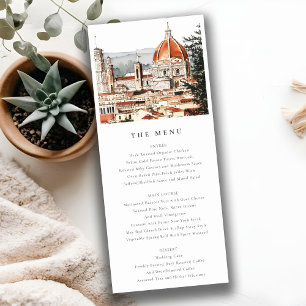 Convite Catedral de Chic Florence Itália Carteira do Menu