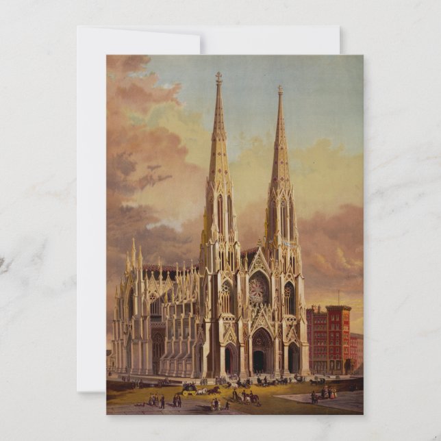 Convite Catedral de São Patrício no Midtown Manhattan (Frente)
