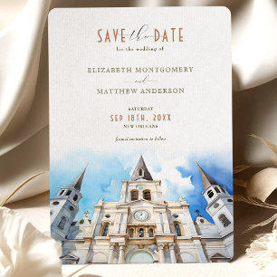 Convite Catedral de St. Louis em New Orleans Salve a Data