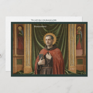 Convite Catholic Art Holy Card | Saint Bonaventure
