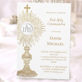 Convite Catholic monstrance design | First Holy Communion