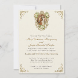Convite Católico Casamento Jóia Preciosa Missa Nupcial