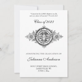 Convite Católico Clássico Elegante Santo Aguardente Gradua