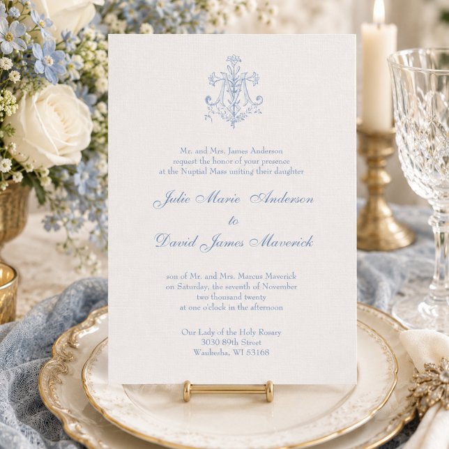 Convite Católico Elegante Religioso Casamento Maria (Criador carregado)