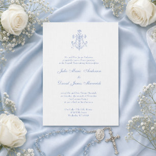 Convite Católico Elegante Religioso Casamento Maria