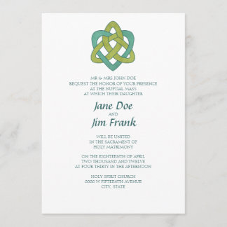 Convite católico formal celta do casamento