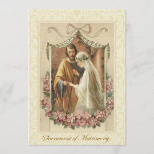 Convite Católico para Casamento de Brides Tradicio