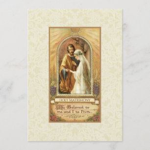 Convite Católico para Casamento Tradicional de Bri