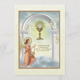 Convite católico tradicional do comunhão do