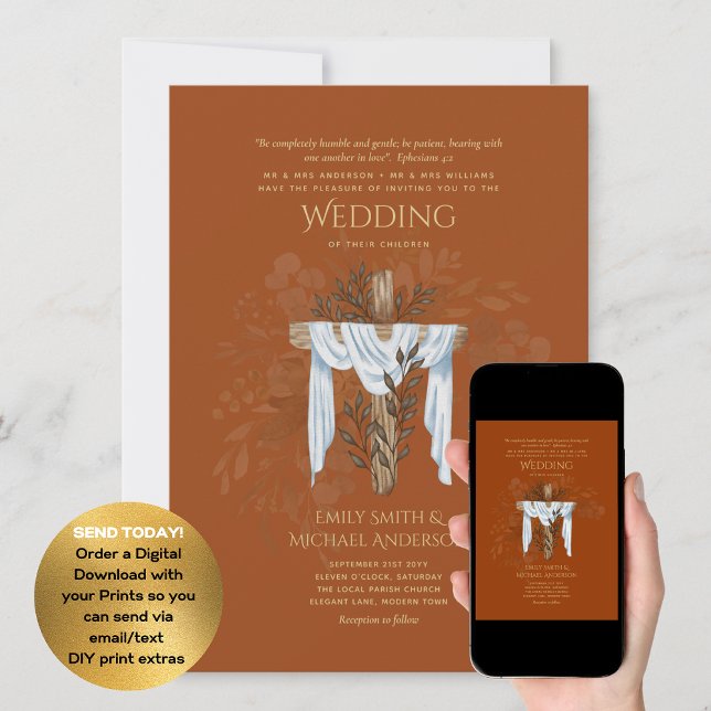 Convite Católicos Convidam Elegante Cristão (Criador carregado)