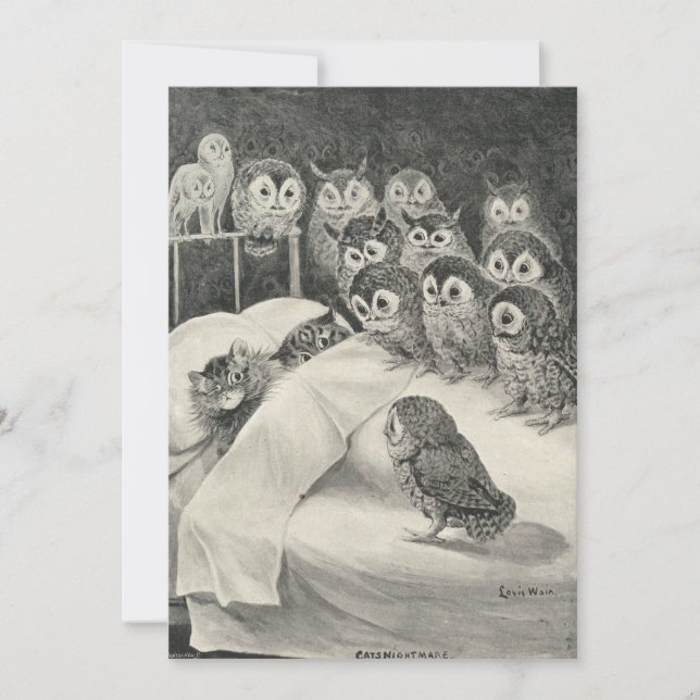 Convite Cats Nightmare. Louis Wain (Frente)