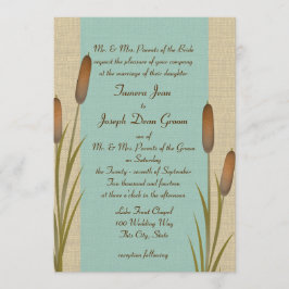 Convite Cattails Lake Wedding