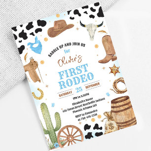 Convite Caubói Primeiro Rodeio Oeste Selvagem 1º Aniversár