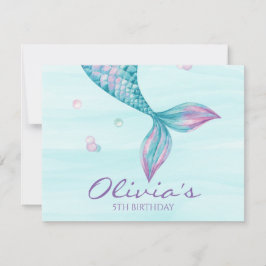 Convite cauda de sereia aniversário