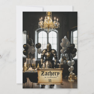 Convite *~* Cavaleiro em Armor Tema Medieval AP88 Aniversá