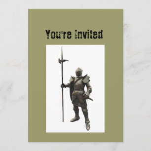 Convite Cavaleiro medieval do renascimento Vintage