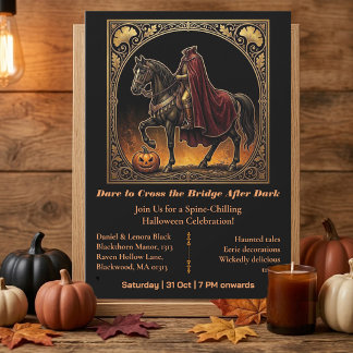Convite Cavaleiro Sem Cabeça Sleepy Hollow Ouse Cruzar