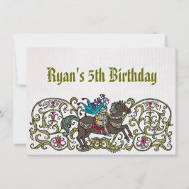 Convite Cavaleiro Vintage