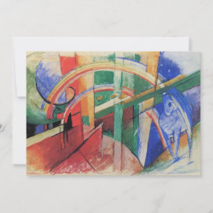 Convite Cavalo Azul com arco-íris por Franz Marc