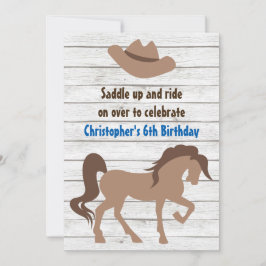 Convite Cavalo castanho e chapueiro-do-mato