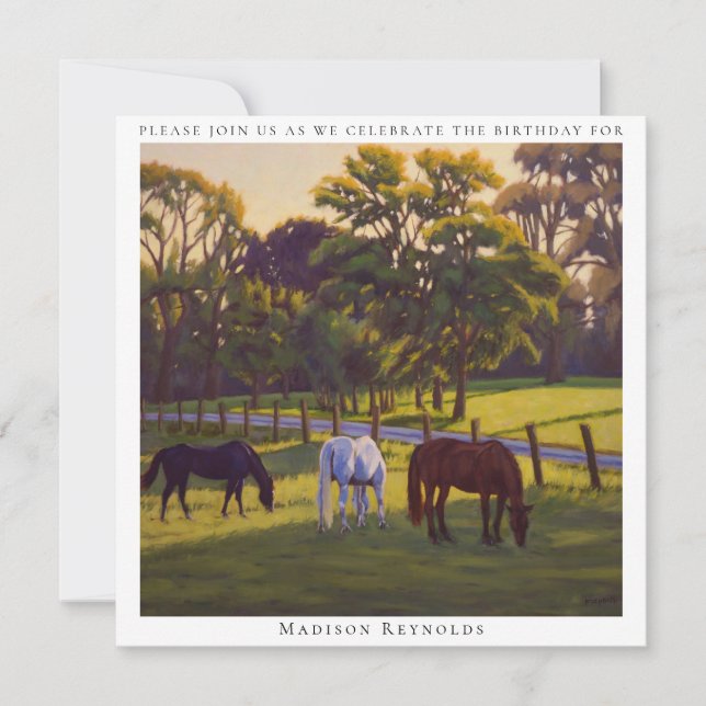 Convite Cavalo Cênico Embarcado Fazenda com Cavalos Garrad (Frente)