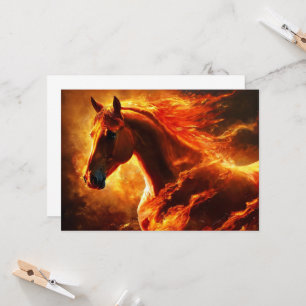 Convite cavalo de fogo, cavalo, animais, chama, fogo