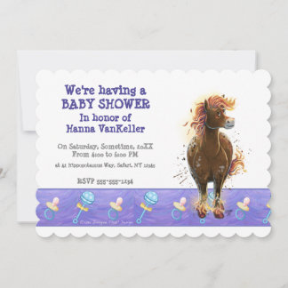 Convite Cavalo de Fogo da Hora da Festa