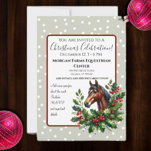 Convite Cavalo de Natal com Verdura