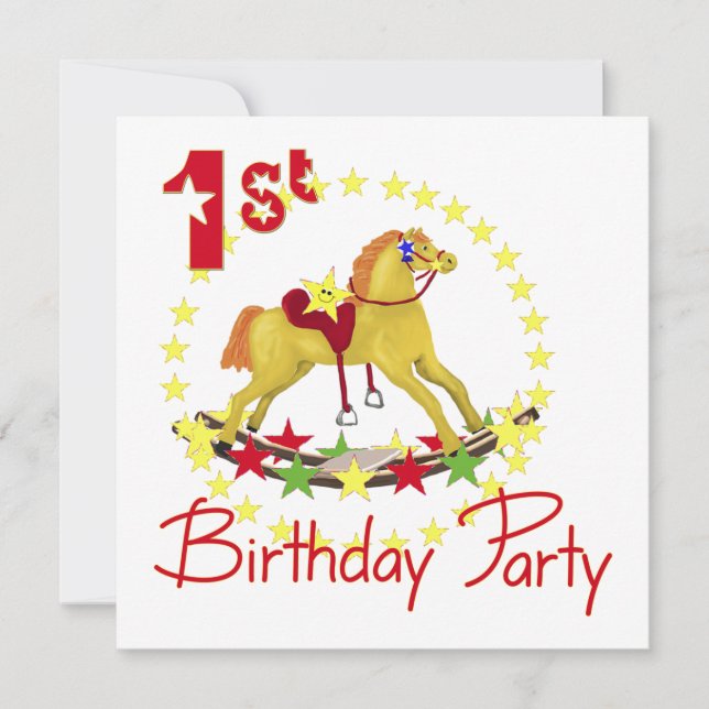 Convite Cavalo de Pedra primeiro aniversario (Frente)