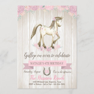 Convite Cavalo Doce Qualquer Festa de aniversário De Caval