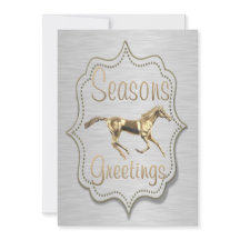 Cavalo Dourado no Feriado Ocidental Prateado