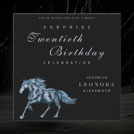 Convite Cavalo Místico Qualquer Festa de aniversário Surpr