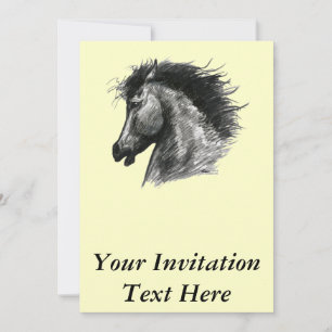 Convite Cavalo selvagem impetuoso