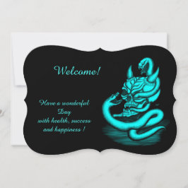 Convite Caveira - Cabeça Diabo com Cobra, Adicione Seu Tex