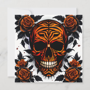 Convite Caveira e Rosas 