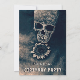 Convite Caveira Gótica Curso Canto de Girassol Para seus 2