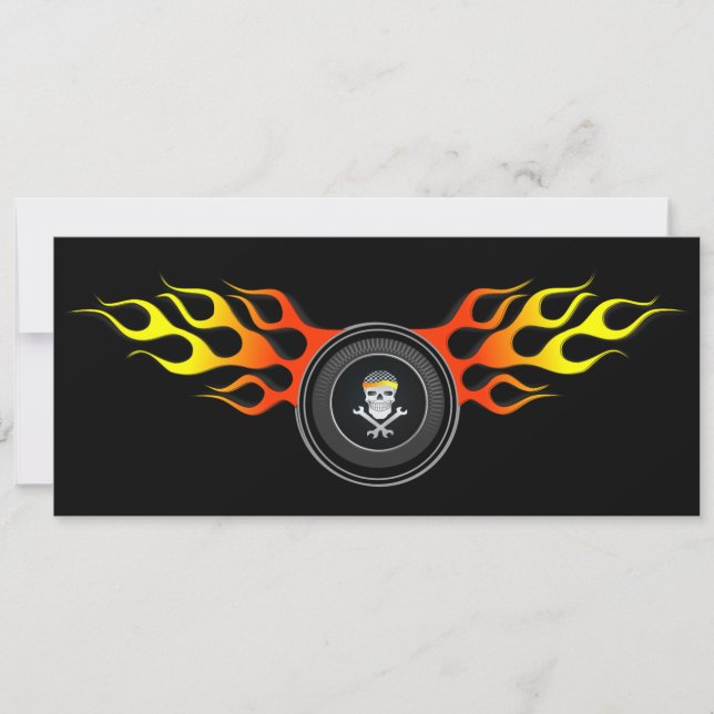 Convite Caveira na roda chamadora (Frente)