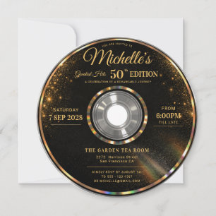 Convite CD Maiores Sucessos Black Gold 50º Aniversário