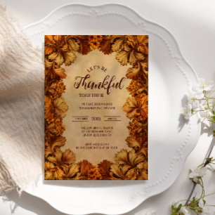 Convite Celebração Botânica de Queda Elegante
