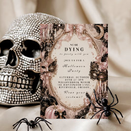 Convite Celebração Caprichosa de Halloween em Pastel