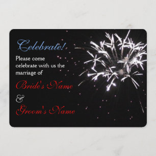 Convite Celebração Casada Vermelho/Branco/Azul 2