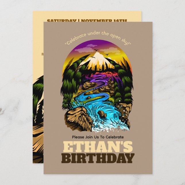 Convite Celebração Cênica de Aniversário do Exterior (Frente/Verso)