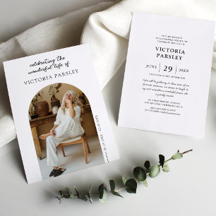 Convite Celebração da Arcada de Foto Memorial da Vida