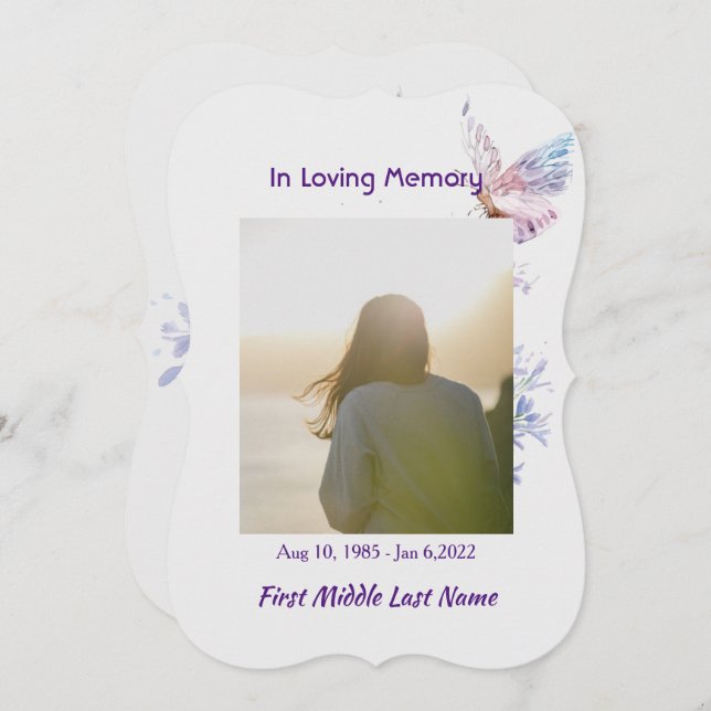 Convite Celebração da Borboleta Convidada do Serviço de Vi (Frente/Verso)