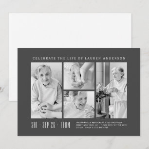 Convite Celebração da Colagem de Fotos Simples 4 Moderna d