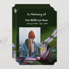 Convite Celebração da Dragonfly Service Lotus Flower