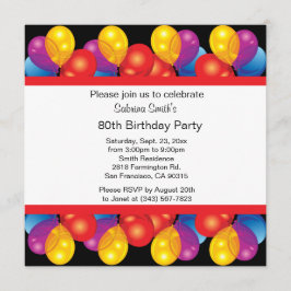 Convite Celebração da Festa de aniversário 80 | DIGITAR Te