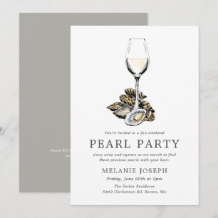 Convite Celebração da Festa Pérola   Listras Cinzas