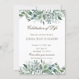 Convite Celebração da Folhagem da Vida Deixa o Verde