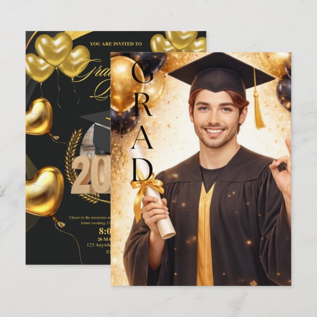 Convite Celebração da Formatura Dourada 2026 (Frente/Verso)